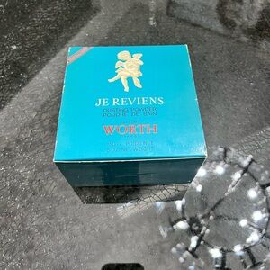 Vintage JE REVIENS Dusting Powder Parfums WORTH Paris